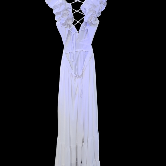 White Ruffled Dress - Picture 5 of 5